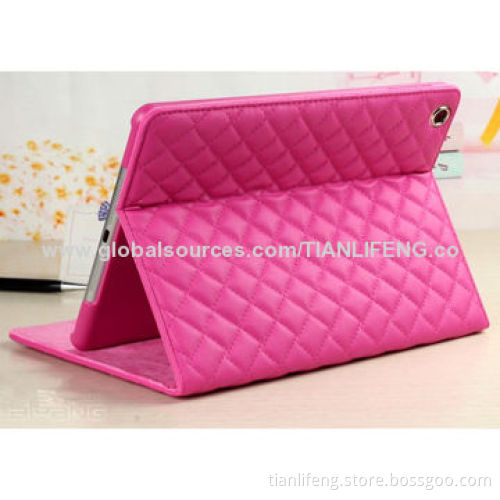 Fashionable Leather Case for iPad 2, 3 and 4, with Lovely Quilted